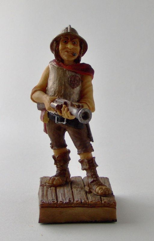 a toy figure with an open camera and hat