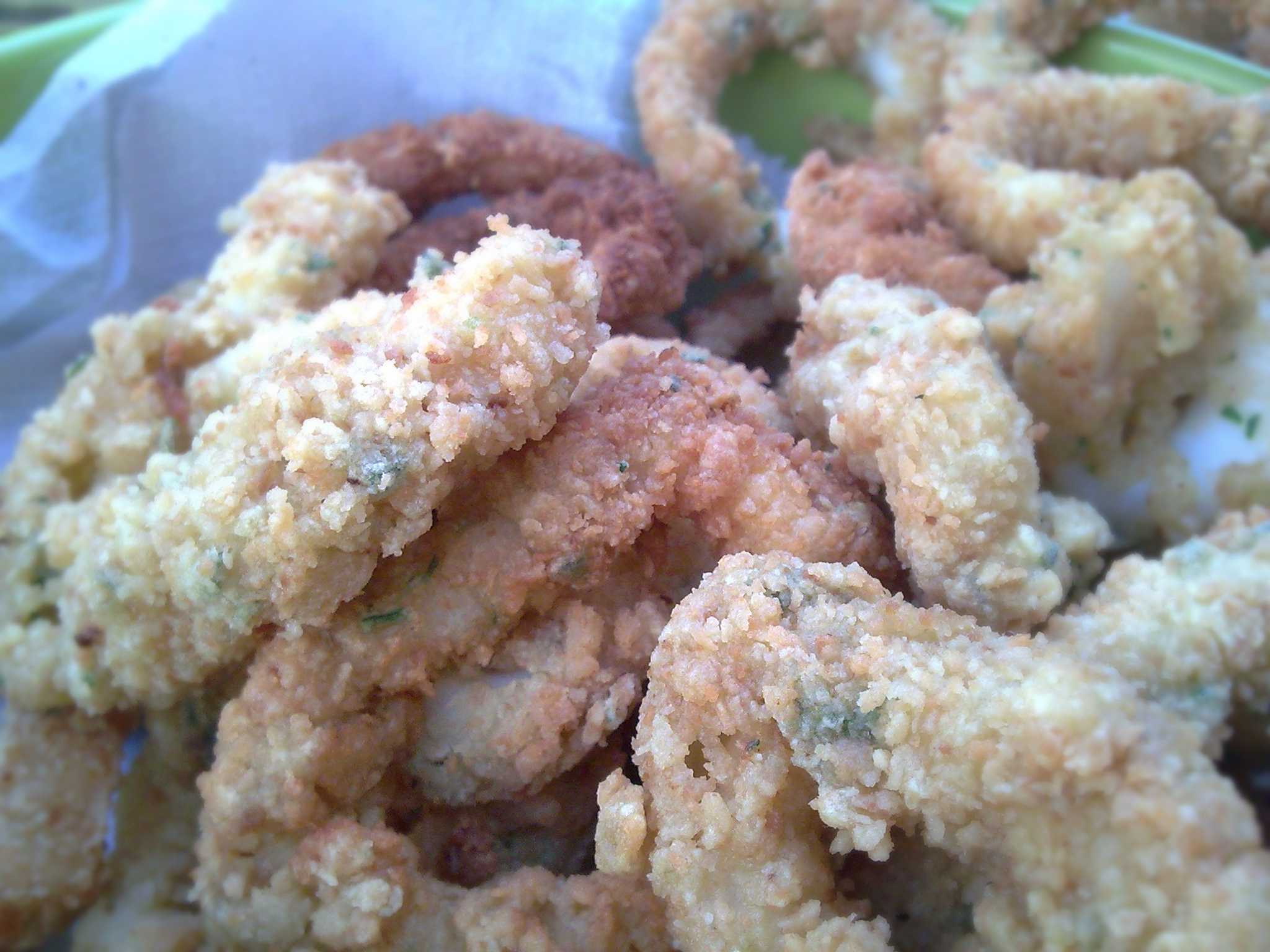 fried food with spices is on the plate