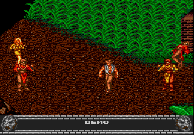an old school computer game showing a man on the ground
