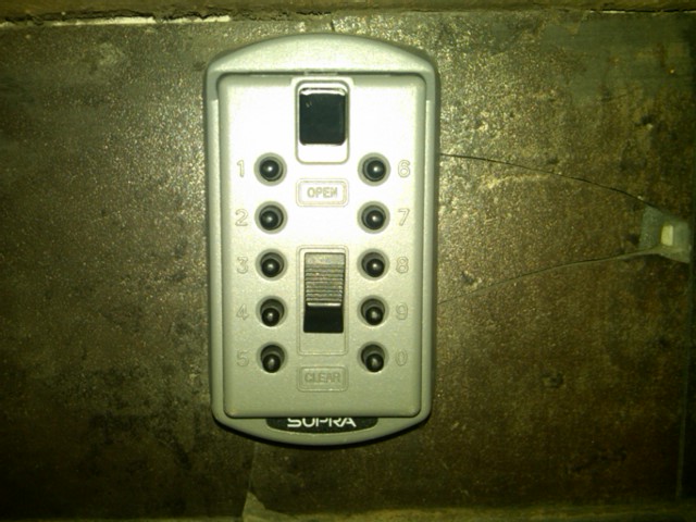 an older style control panel on the floor
