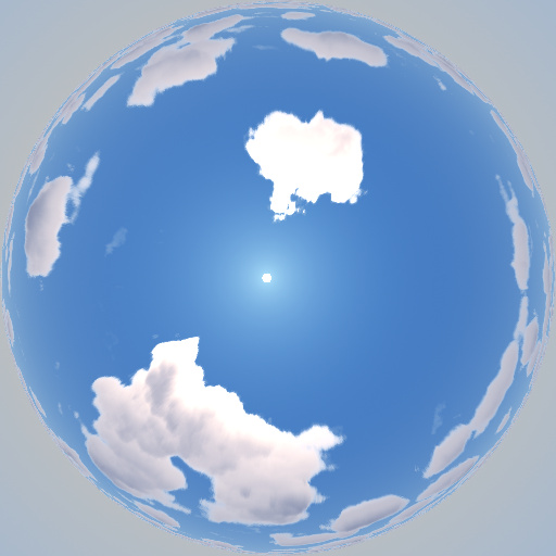 a blue and white cloud covered in the shape of a circle