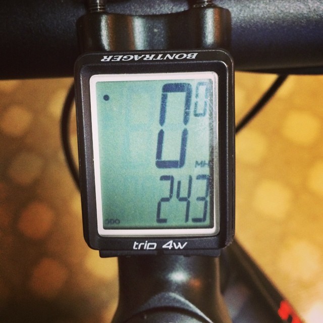 a closeup of a speed meter on a bicycle