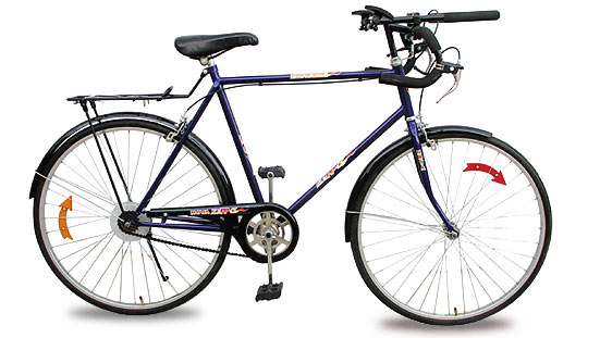 a bicycle is shown against a white background
