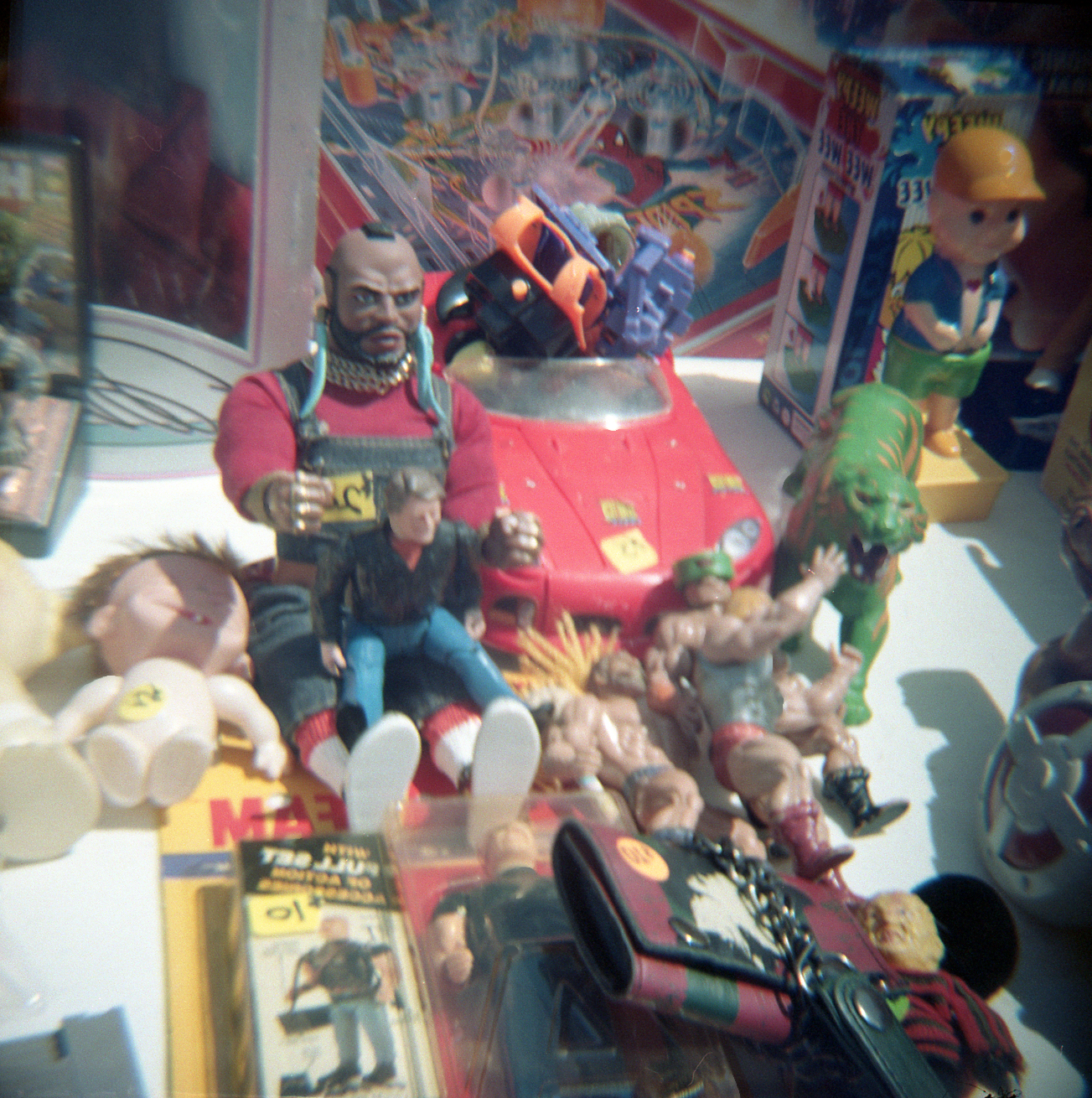 an image of a display of action figures