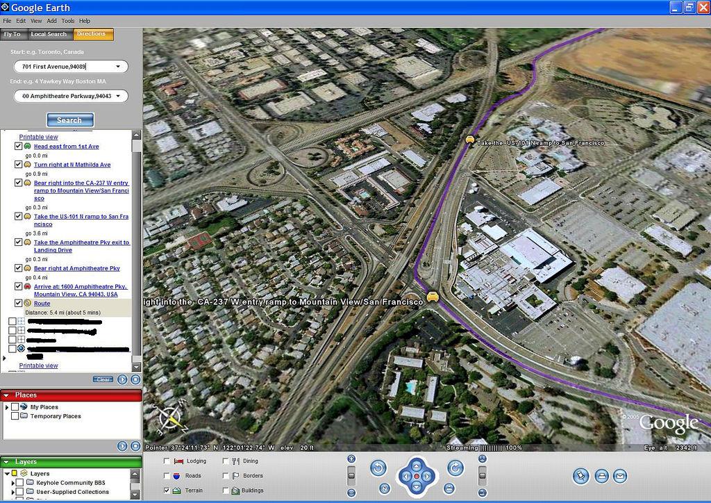 a map that shows the streets, and the buildings