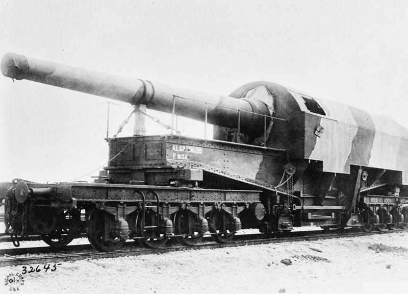 an old black and white pograph of a large artillery vehicle