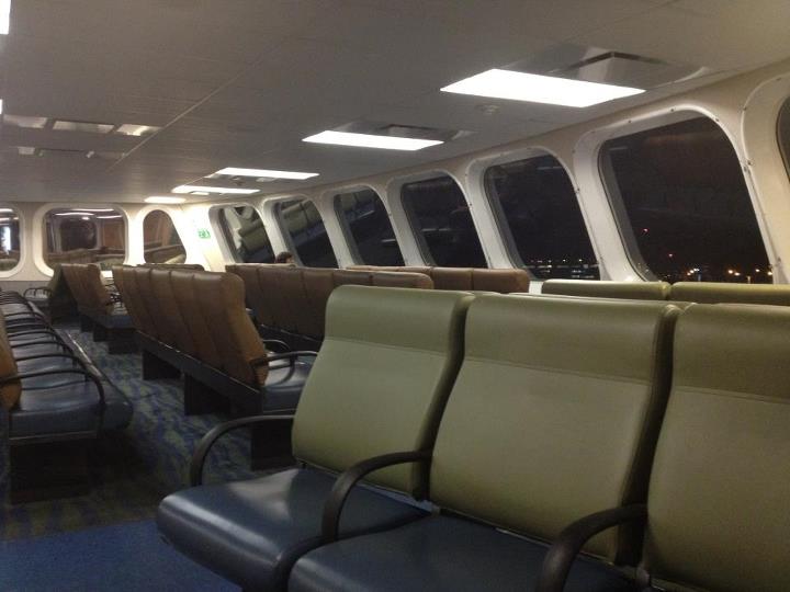a train car with multiple seats in it