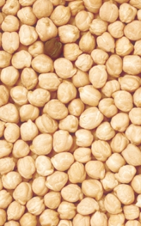 there is an image of the top view of chickpeas