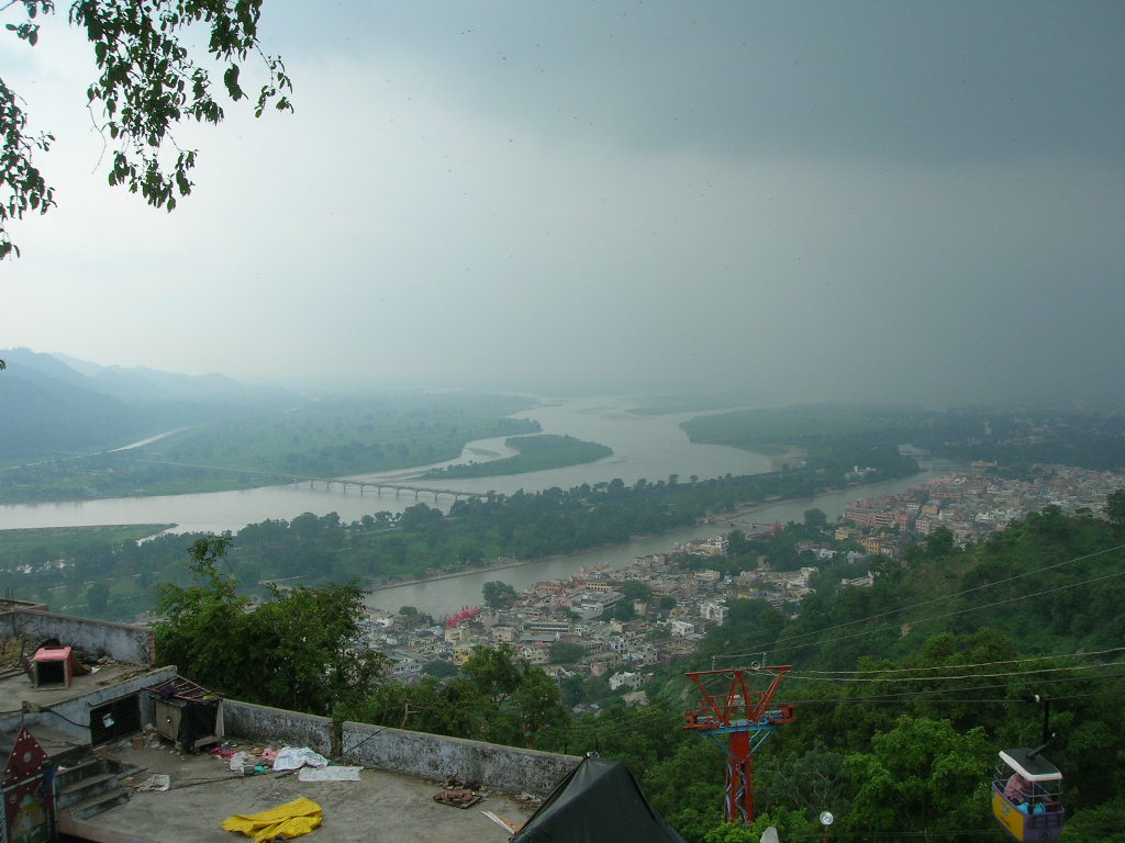 fog in the valley and river view on a cloudy day