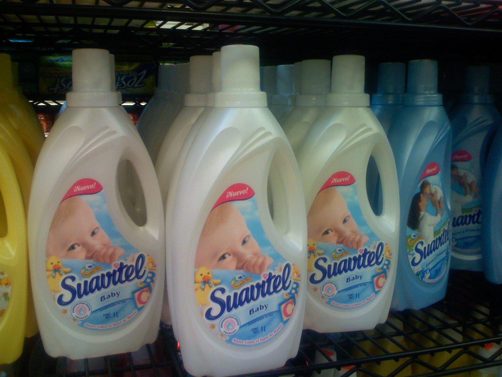 a row of shampoos that have been labeled standard household wash