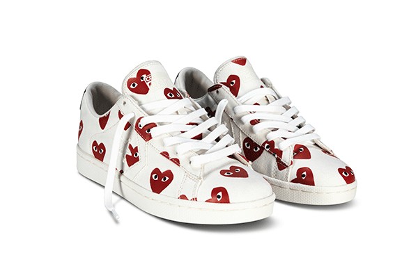 a women's sneakers with hearts on it