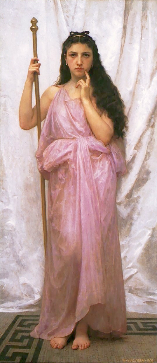 an image of a woman holding a staff