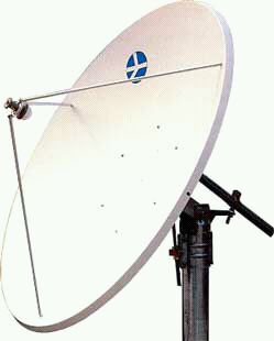 a satellite dish on top of a tripod