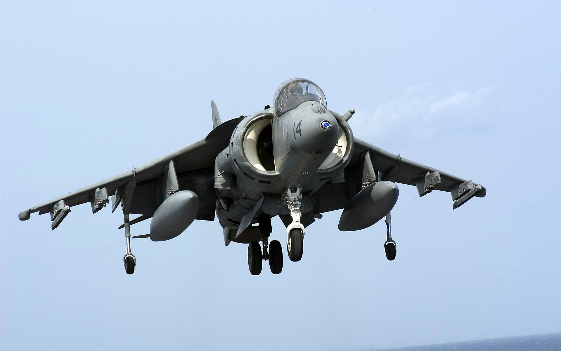 an aircraft taking off from the air on a clear day