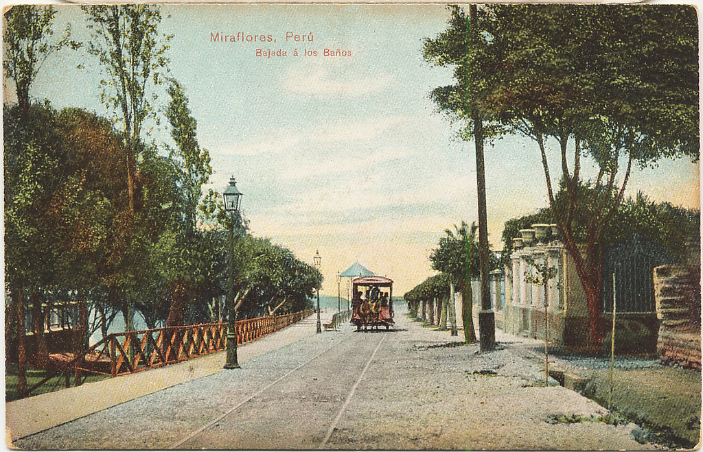 a view of an old street looking toward the water