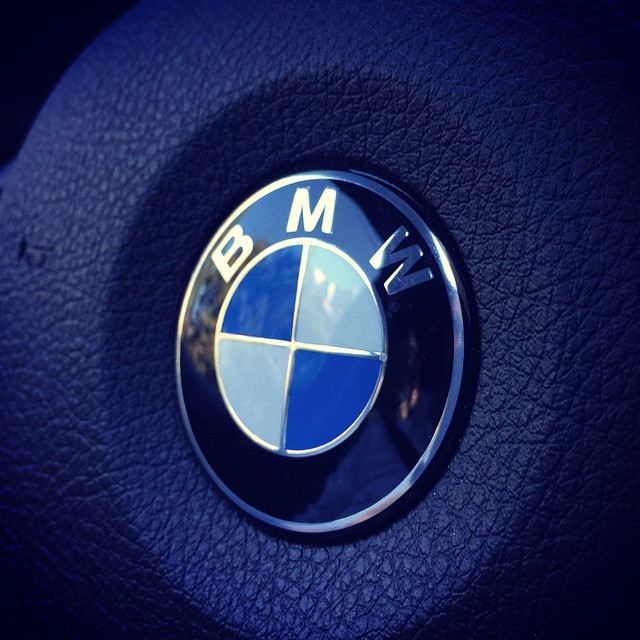 the emblem on a bmw car is seen