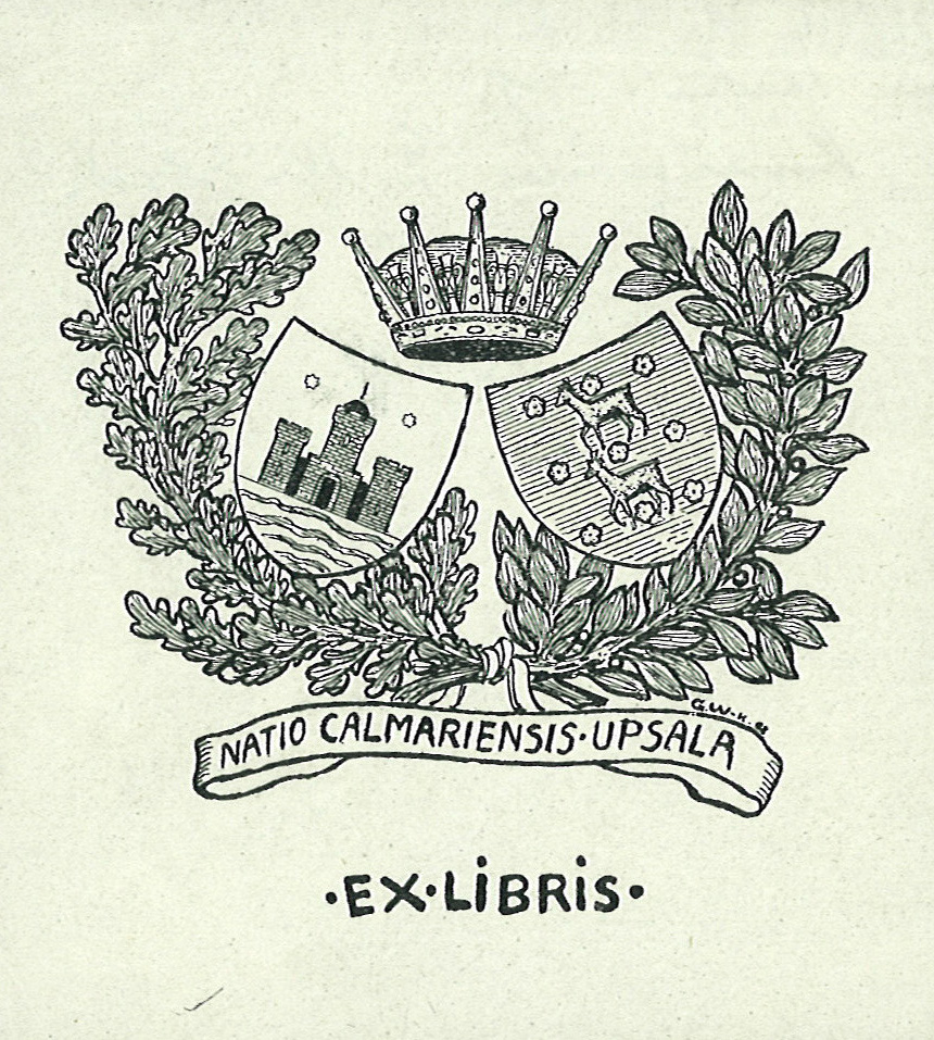 an old black and white drawing with a crown and the motto