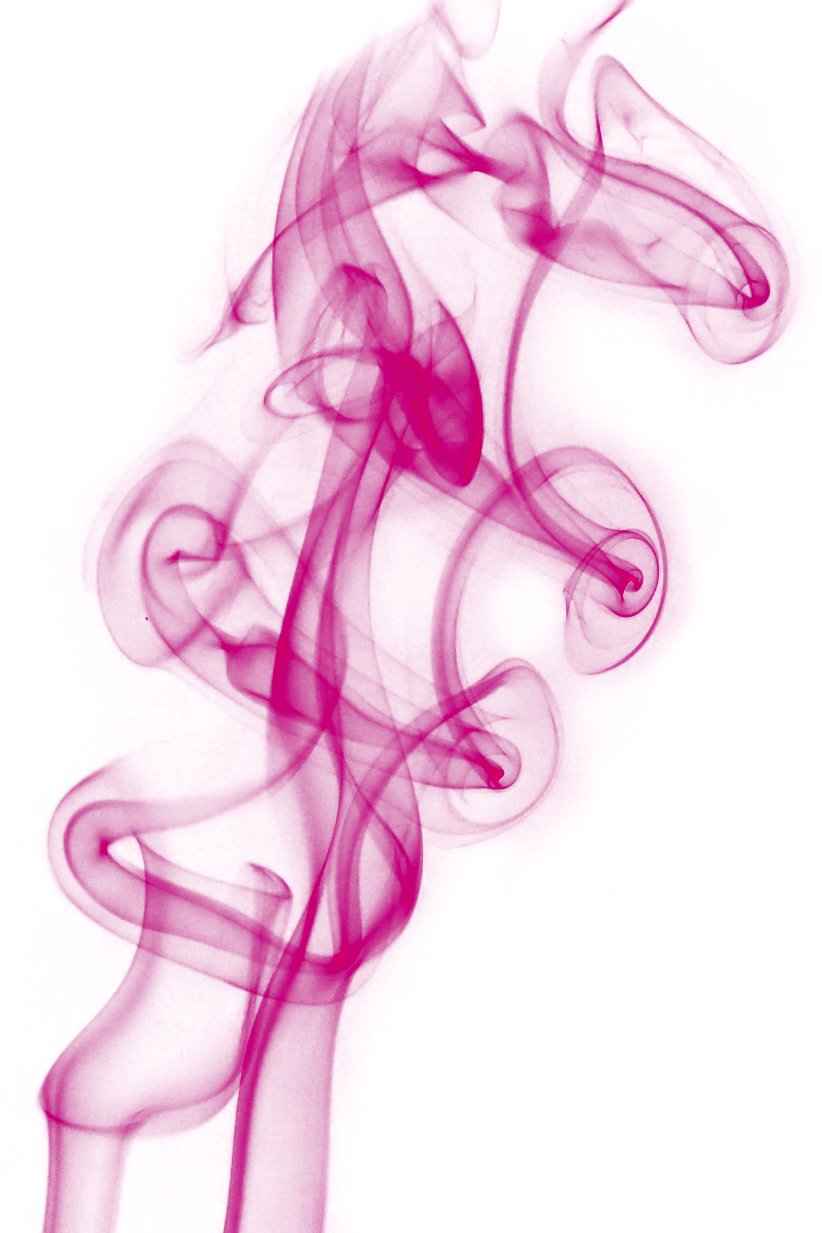 red smoke is rising from a white background