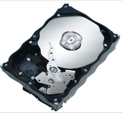 the hard drive is being dismantled from the base