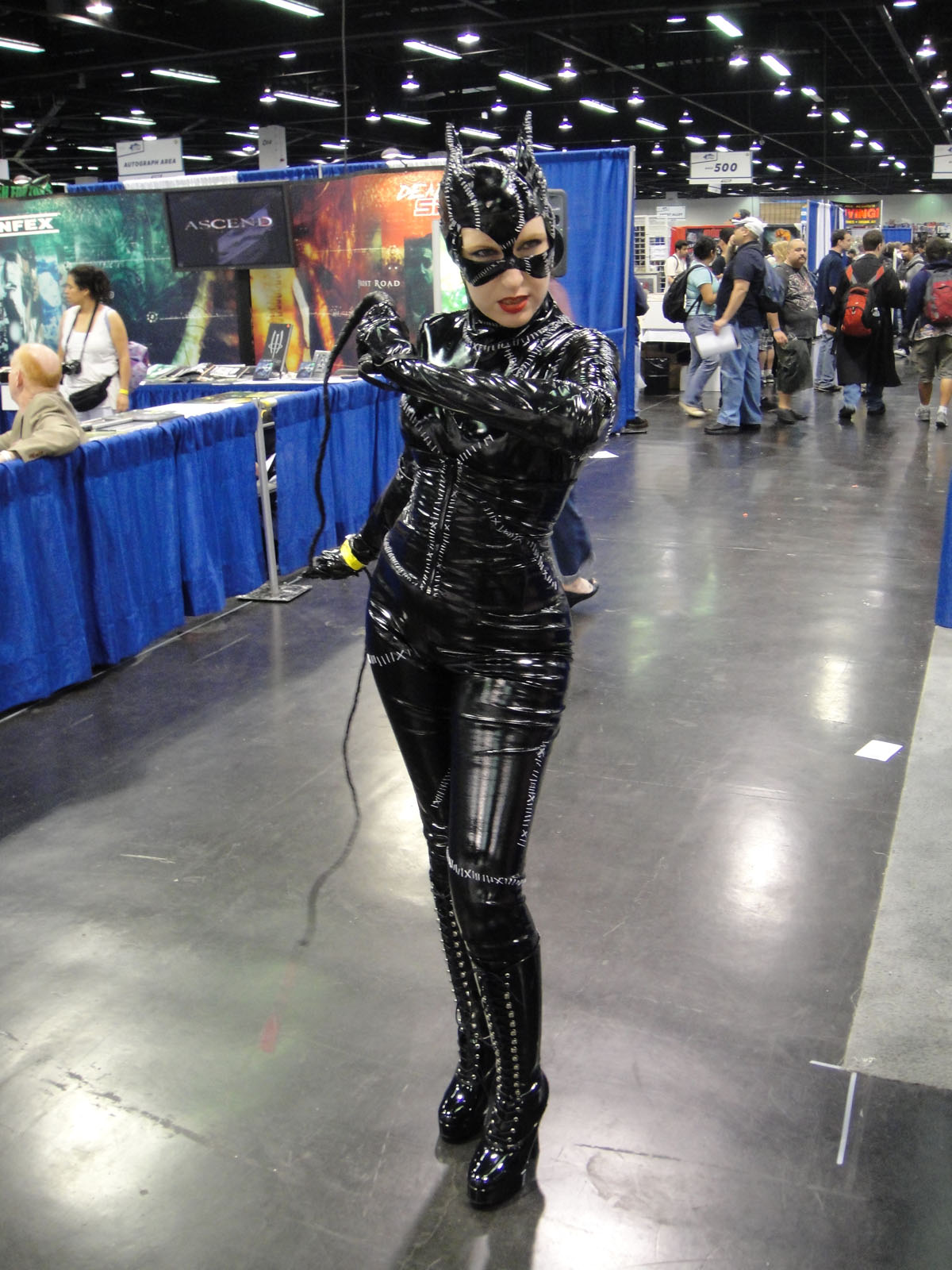 an image of a woman in a cat suit