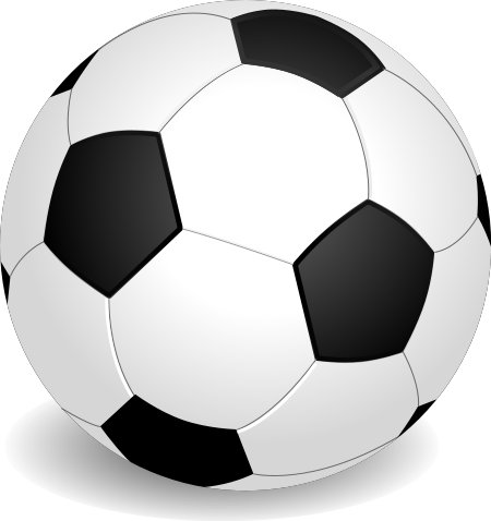 a large soccer ball with black and white lines
