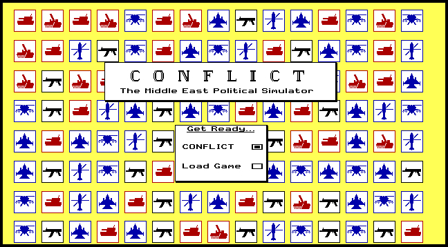 a colorful crossword with the words conflict