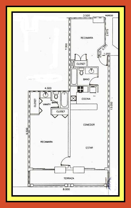 the floor plan for an apartment at the community center