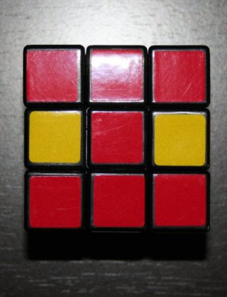 a rubik cube that is in different colors