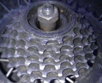 the inside of a gear cover for a vehicle