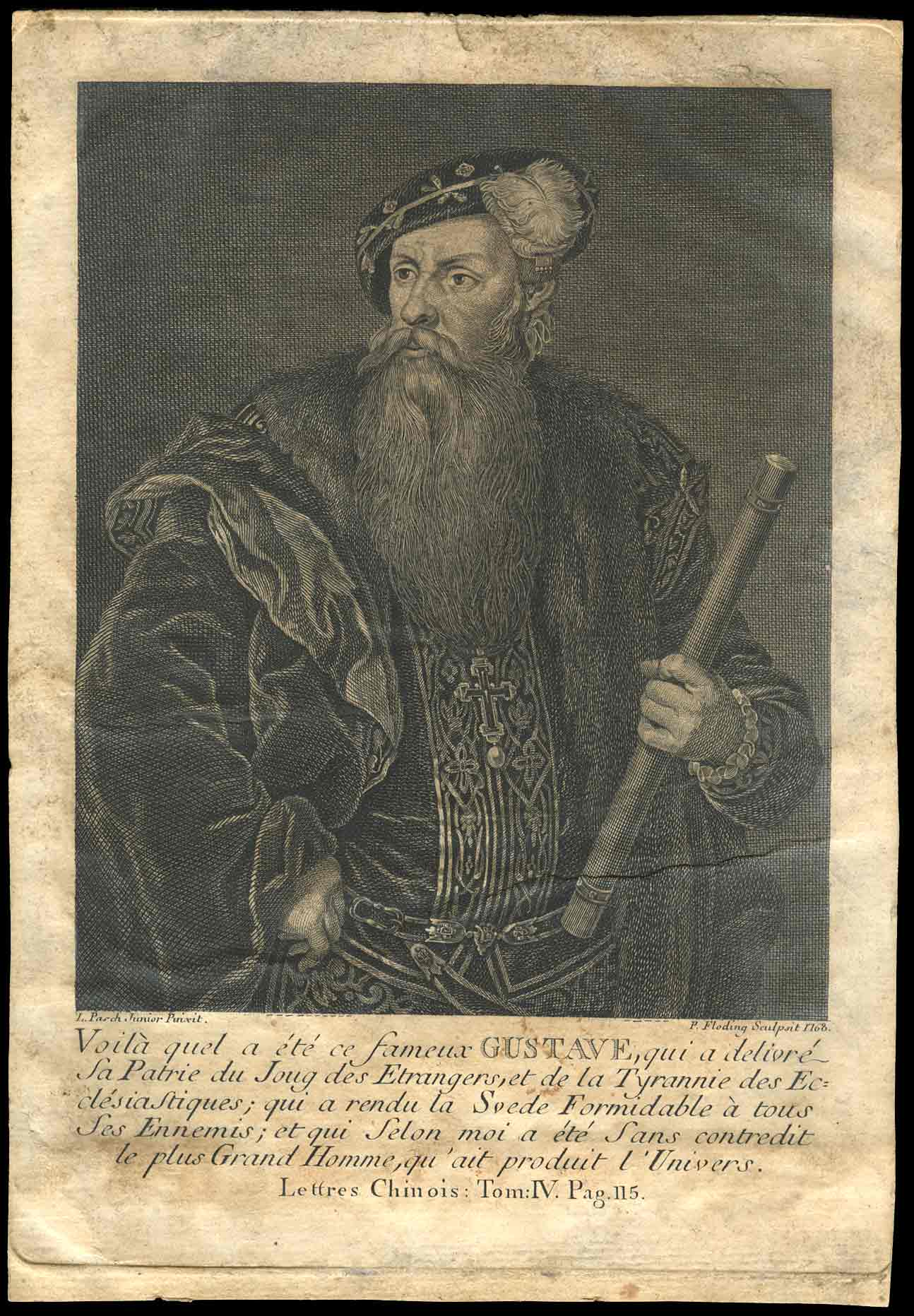 a portrait of a bearded man with a beard holding an arrow
