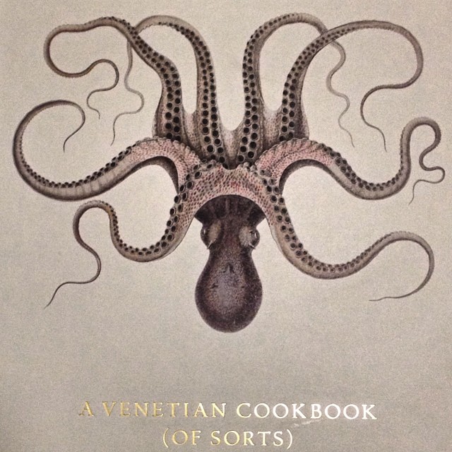 a graphic on the cover of a cook book depicting an octo