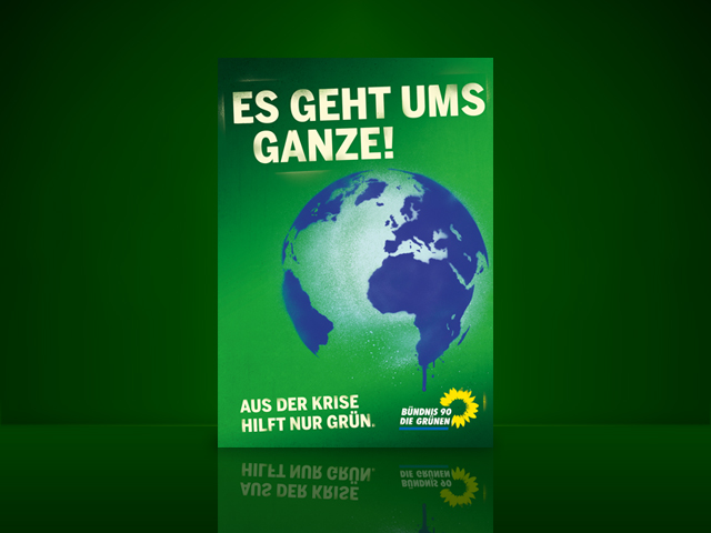 a green cover with a picture of the earth on it