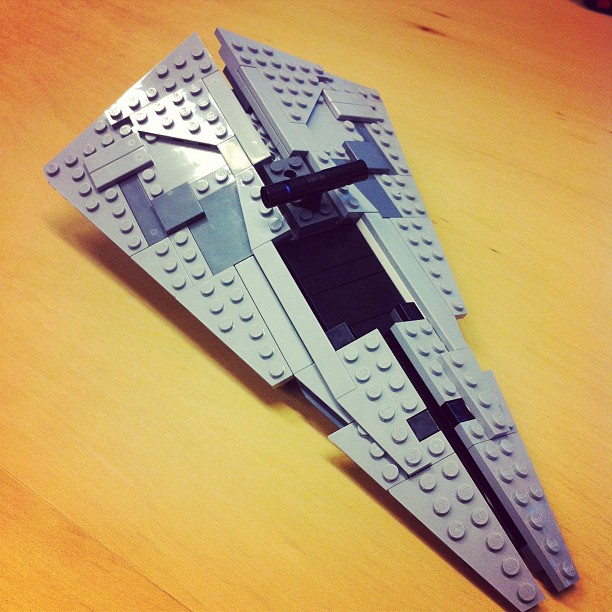 lego star wars fighter plane on a table