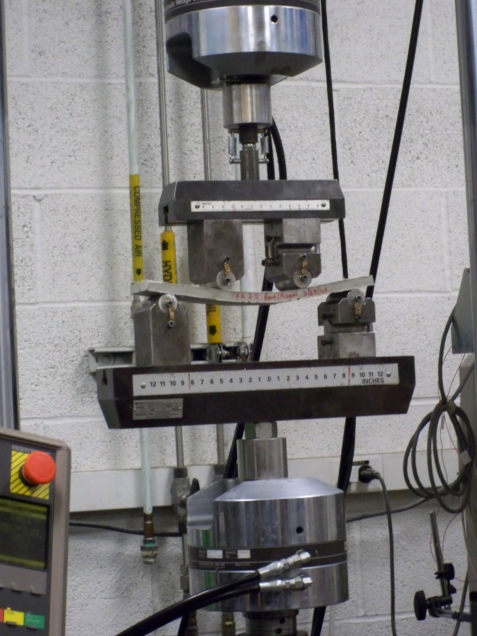 a machine with multiple stages of testing and gauges