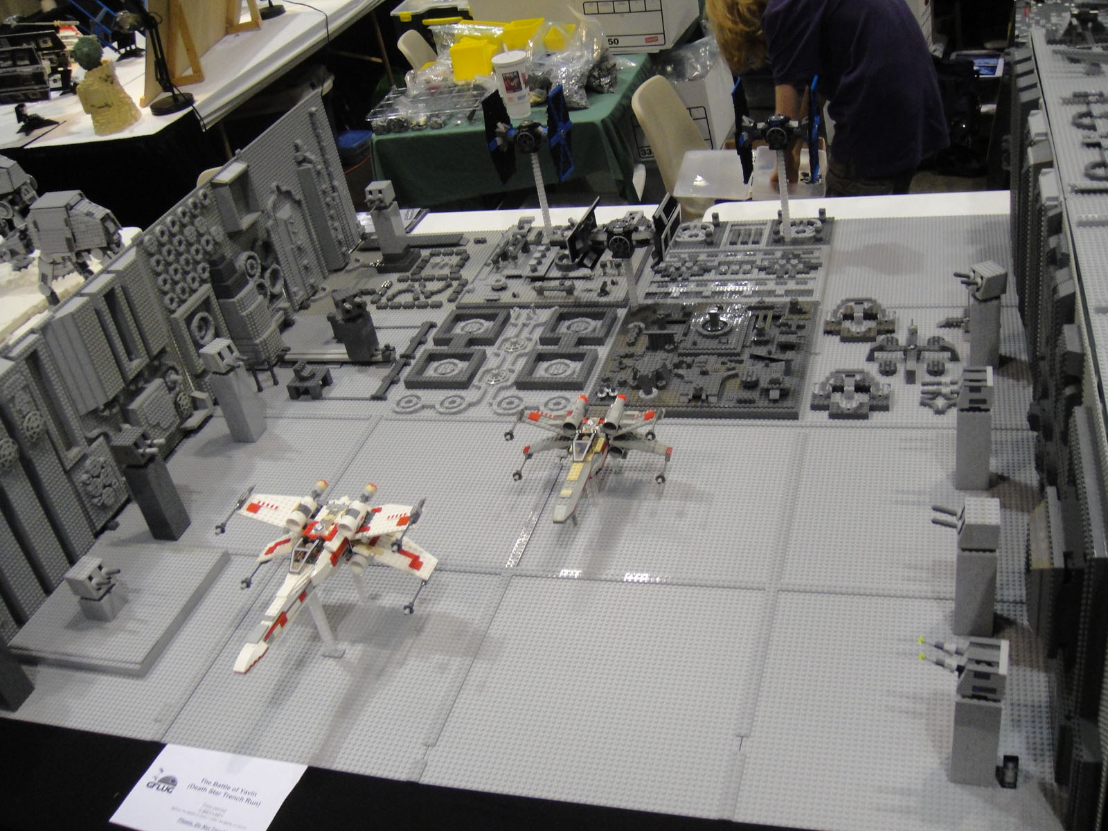 several models of star wars are on display