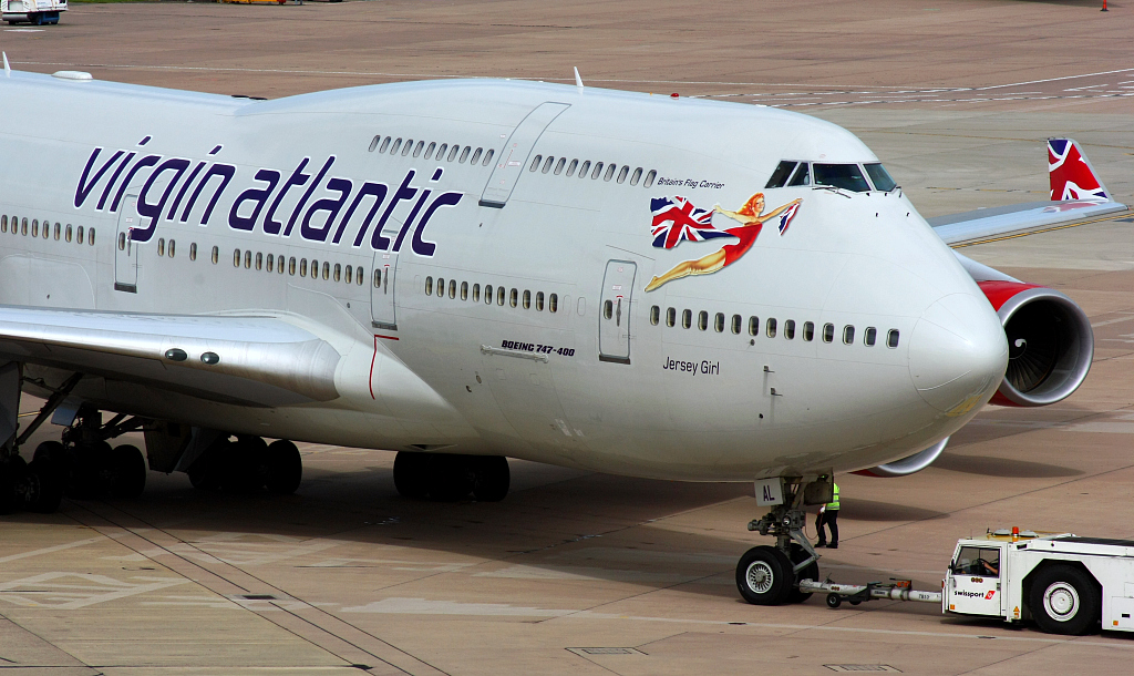 an airplane is sitting on the tarmac ready for take off