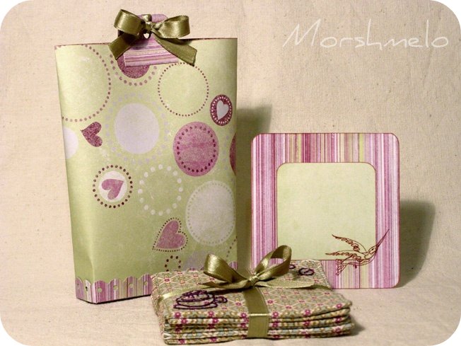 the wrapping material is decorated in various colors and patterns