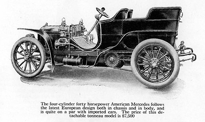 a drawing of an antique car