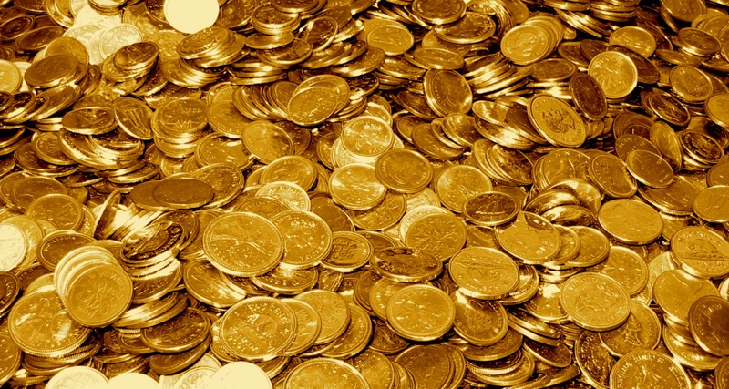 the small amount of golden pennets are shown