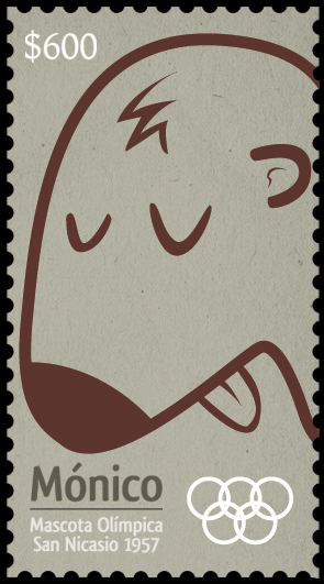 a stamp depicting an image of a man with eyes closed