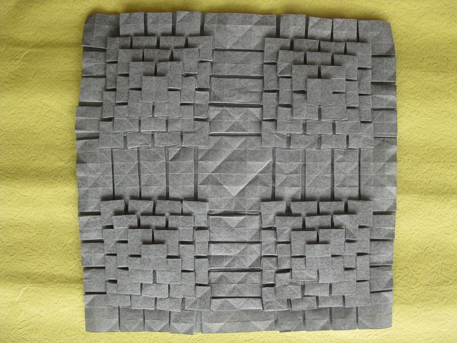 a black and white po of a square and rectangle pattern