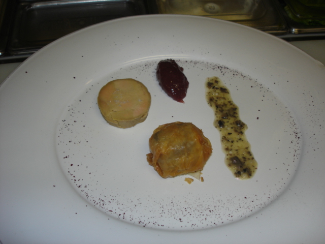 a plate with three different types of food
