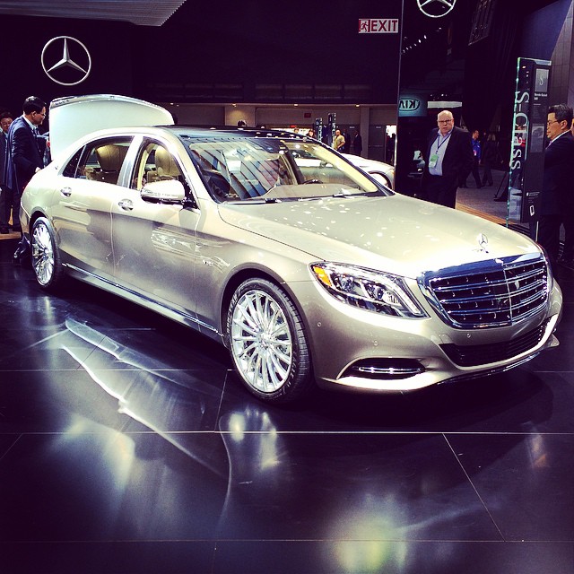 a silver mercedes benz benz benz s class at an automobile show