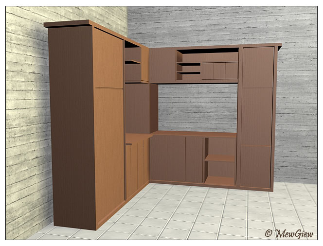 a computer rendering of a small storage area