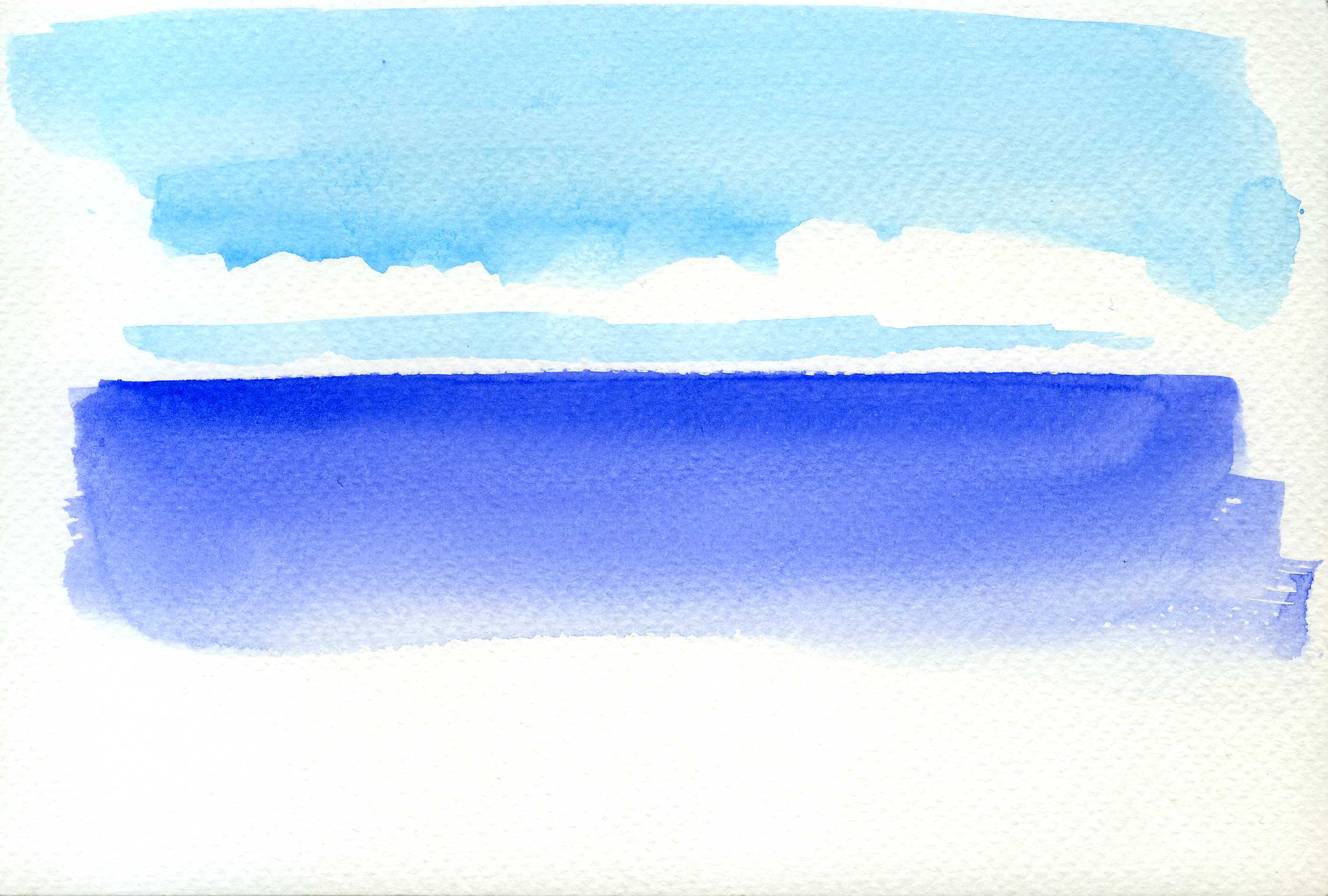 blue and white watercolor paints
