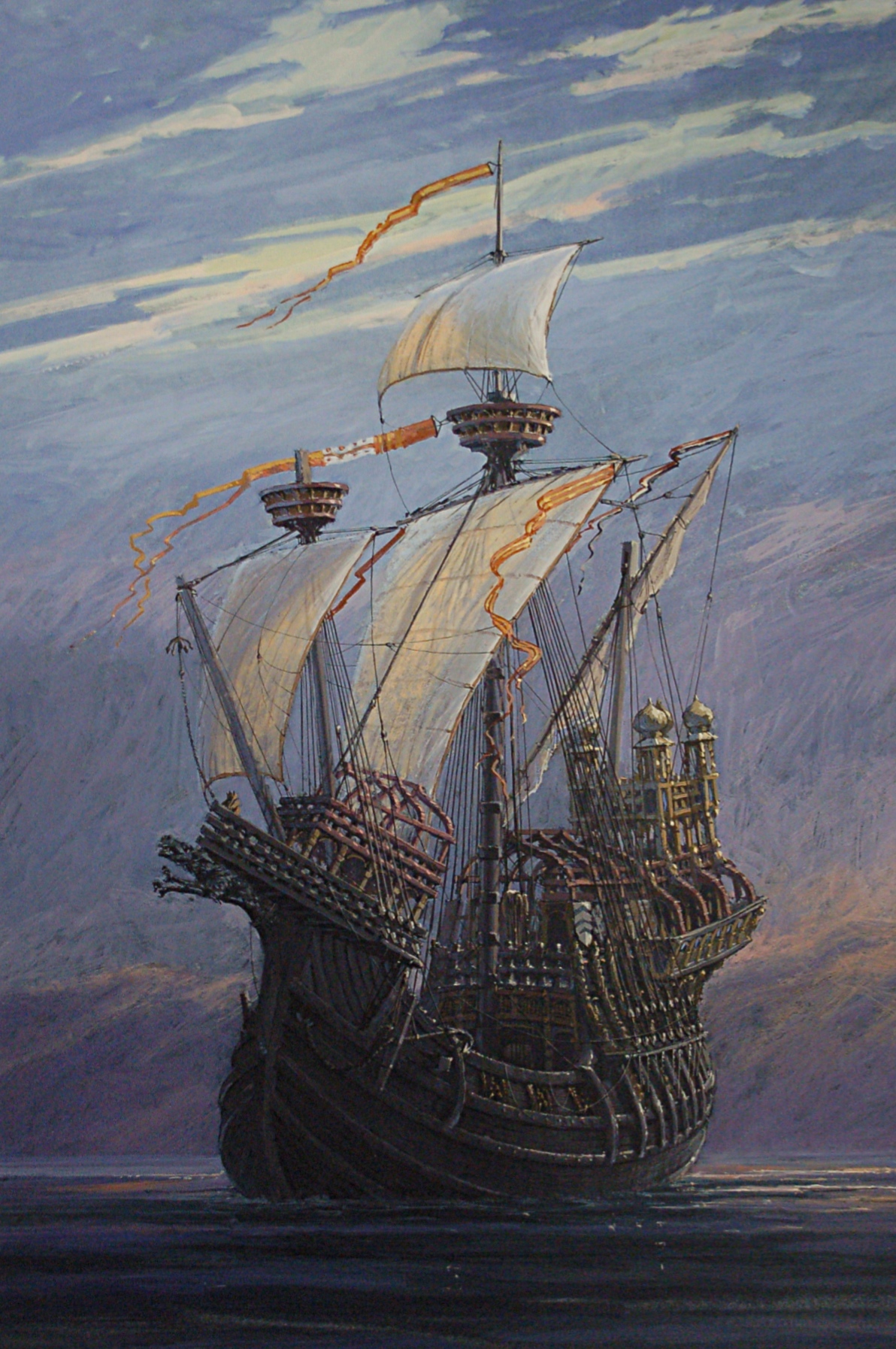 an artist's impression of the old sail ship