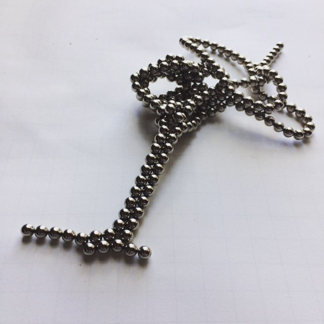 the beads on this key are different sized