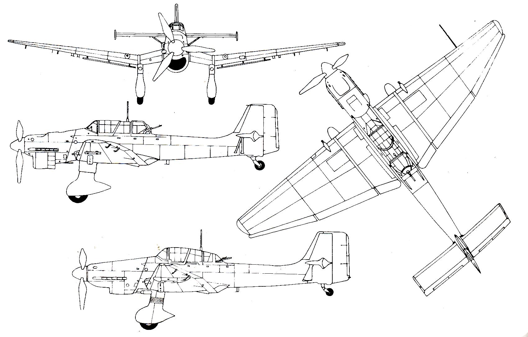 an airplane diagram with parts for the tail