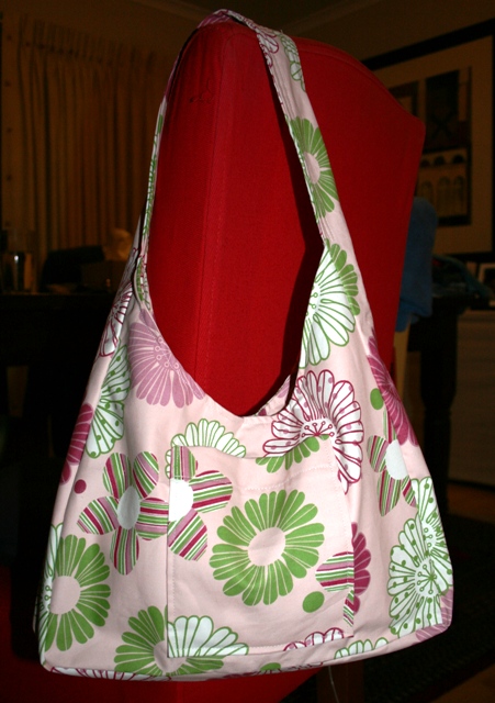 a bag with a flower pattern on it