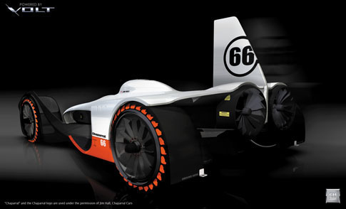 this is an animation of a futuristic race car